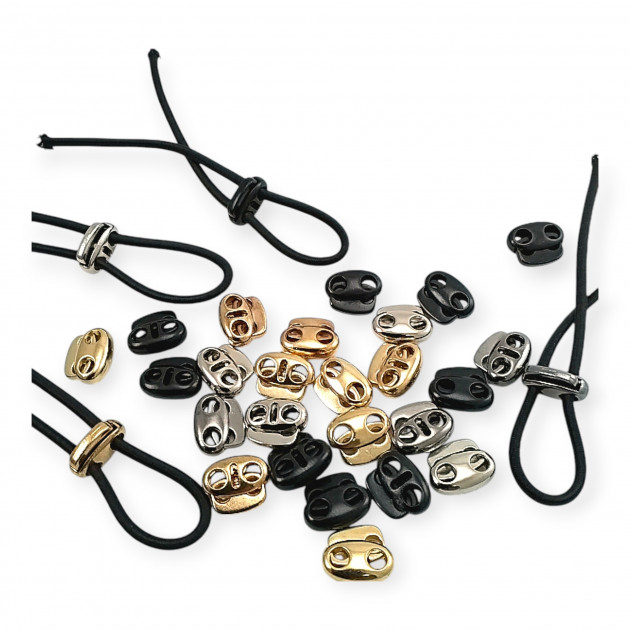 3 mm Hole Diameter Two Hole Metal Stopper Top Press - Zamak Stopper E 2223