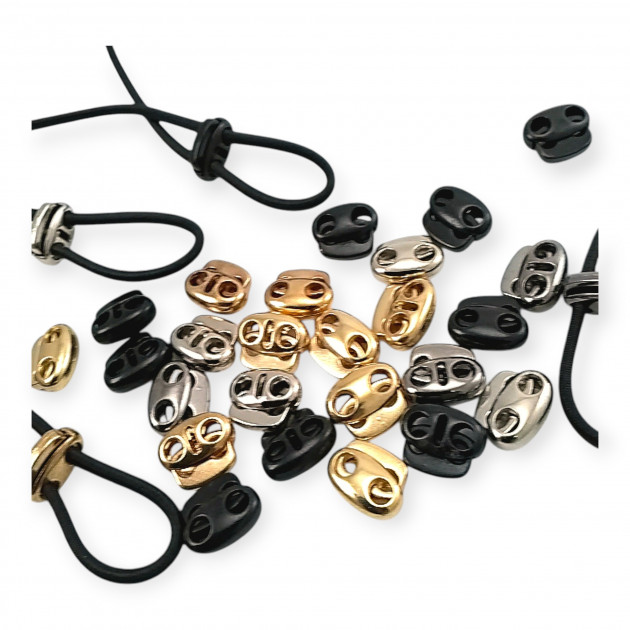 3 mm Hole Diameter Two Hole Metal Stopper Top Press - Zamak Stopper E 2223