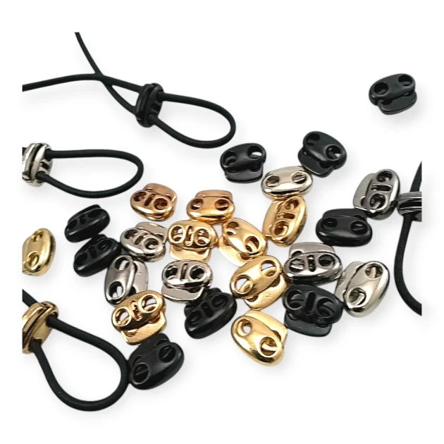 3 mm Delik Çaplı İki Delikli Metal Stoper  Üstten Basmalı - Zamak Stoper E 2223