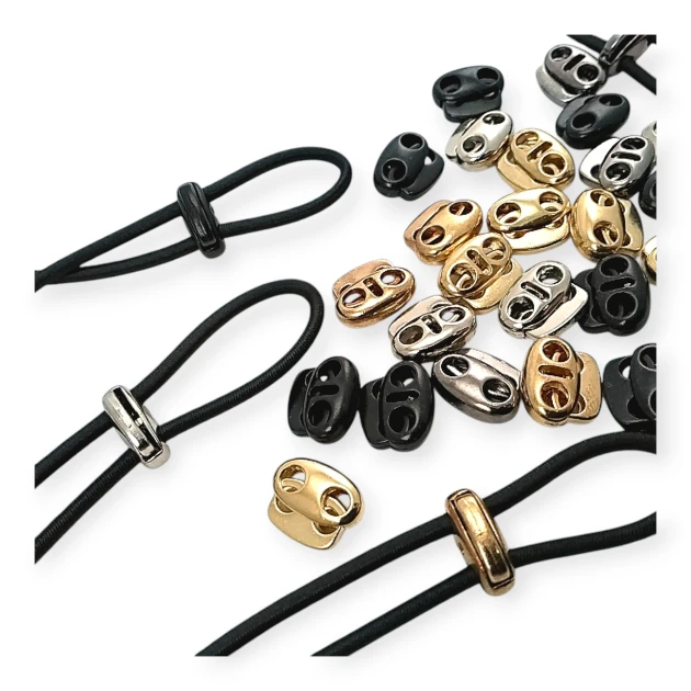 3 mm Delik Çaplı İki Delikli Metal Stoper  Üstten Basmalı - Zamak Stoper E 2223