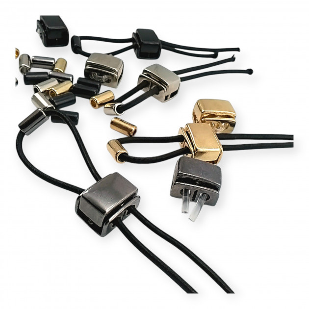 Two Hole Stopper with 4 mm Cord Entry Sugar Cube Stopper B0028