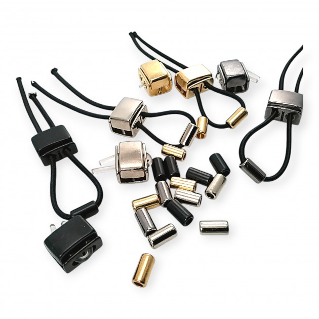 Two Hole Stopper with 4 mm Cord Entry Sugar Cube Stopper B0028