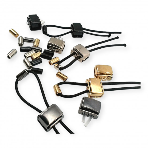 Two Hole Stopper with 4 mm Cord Entry Sugar Cube Stopper B0028