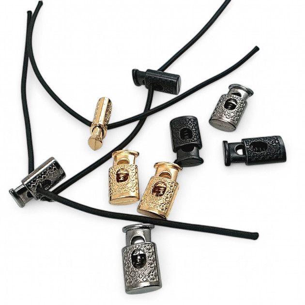 Metal Stopper Patterned Model Single Hole 4.5 mm Hole Diameter Top Press Model - Zamak Stopper E 282