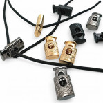 Metal Stoper Desenli Model Tek Delikli 4,5 mm Delik Çaplı Üstten Basmalı Model - Zamak Stoper E 282