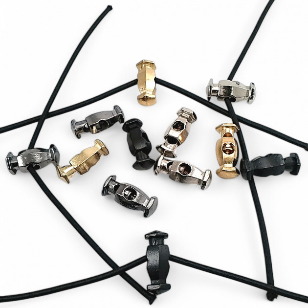 Altıgen Model Tek Delikli Metal Stoper 4,5 mm Delik Çaplı Üstten Basmalı - Zamak Stoper E 649