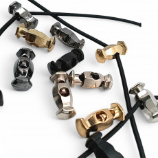 Hexagonal Model Single Hole Metal Stopper 4.5 mm Hole Diameter Top Press - Zamak Stopper E 649