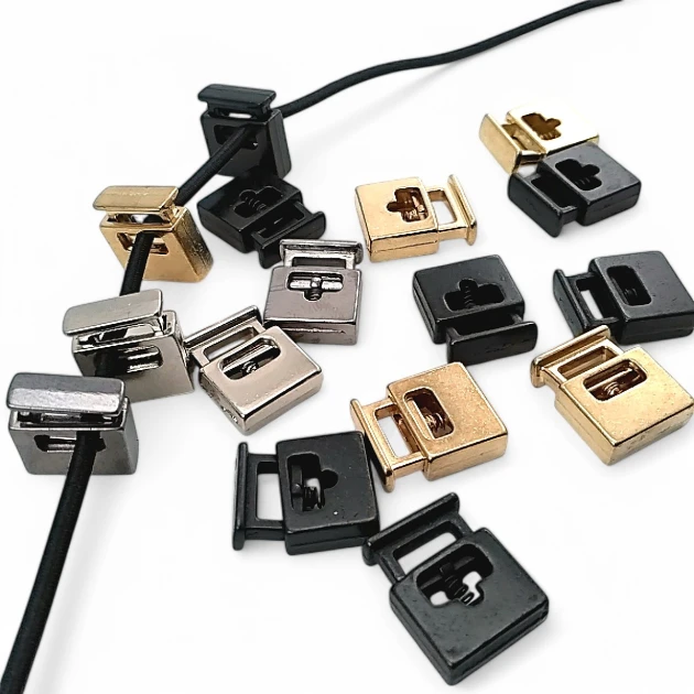 Metal Stoper 8x4 mm Delik Çaplı Tek Delikli Üstten Basmalı - Dikdörtgen Model - Zamak Stoper E 69