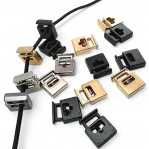 Metal Stopper 8x4 mm Hole Diameter Single Hole Top Press - Rectangular Model - Zamak Stopper E 69