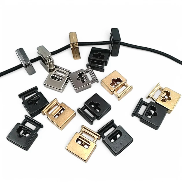 Metal Stoper 8x4 mm Delik Çaplı Tek Delikli Üstten Basmalı - Dikdörtgen Model - Zamak Stoper E 69