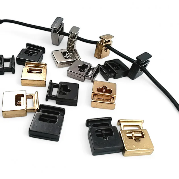 Metal Stopper 8x4 mm Hole Diameter Single Hole Top Press - Rectangular Model - Zamak Stopper E 69