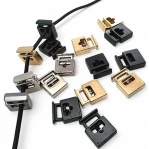 Metal Stoper 8x4 mm Delik Çaplı Tek Delikli Üstten Basmalı - Dikdörtgen Model - Zamak Stoper E 69