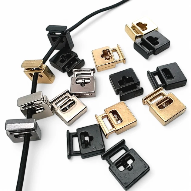 Metal Stoper 8x4 mm Delik Çaplı Tek Delikli Üstten Basmalı - Dikdörtgen Model - Zamak Stoper E 69