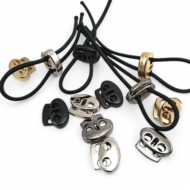 İki Delikli Metal Stoper 4 mm Delik Çaplı Üstten Basmalı - Zamak Stoper E 694