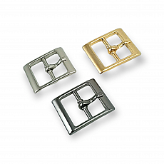 Center Bar Pin Buckle Shoe and Bag Buckle 16 mm E 1722