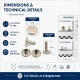 Standard Rivet 11 mm (0.43") Cap and 15 mm (0.59") Long Post Steel Rivet for heavy-duty applications, 500 pieces package