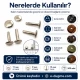 Double Cap Rivet 11 mm (0.43') Cap with 15 mm (0.59') Long Post and 9 mm (0.35') Bottom Cap Steel for leather, fabric, and