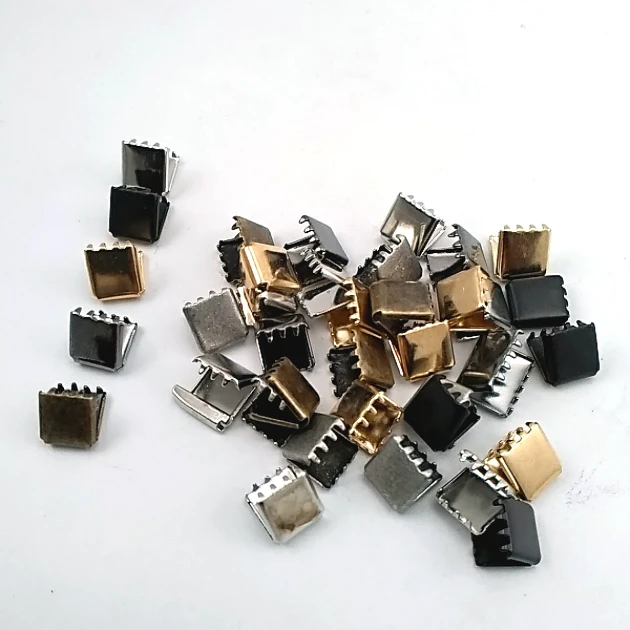 Cord End Pinch 8.8 mm x 8.1 mm - Brass Closed Edge Pinch Cord End DGK0008K