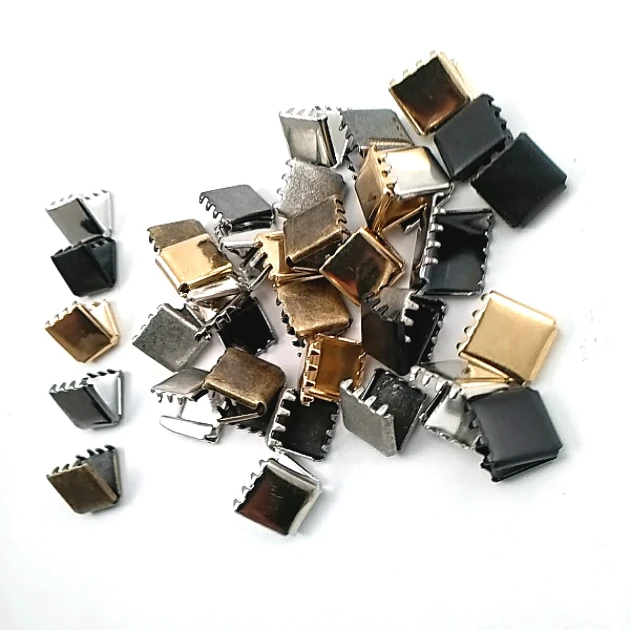 Cord End Pinch 8.8 mm x 8.1 mm - Brass Closed Edge Pinch Cord End DGK0008K