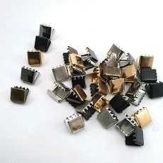 Cord End Pinch 8.8 mm x 8.1 mm - Brass Closed Edge Pinch Cord End DGK0008K