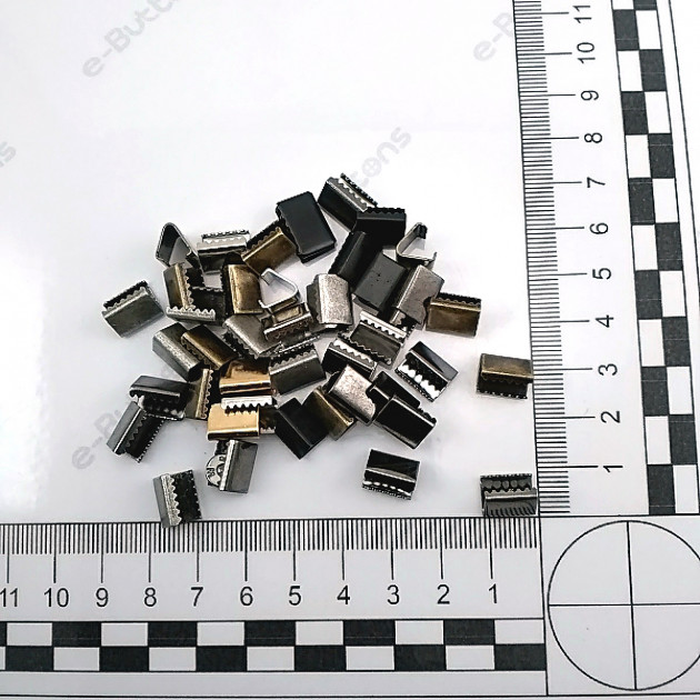 Brass Pinch Cord End 10 mm x 8 mm - Open Edge Pinch Cord End DGK0010