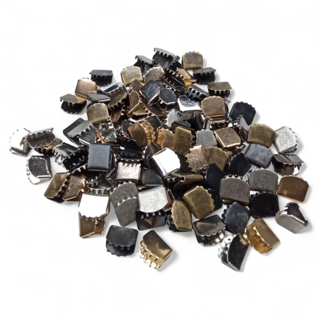 Pinch Cord End 10.4 mm x 9.2 mm - Open Edge Pinch Cord End Brass DGK00105SK