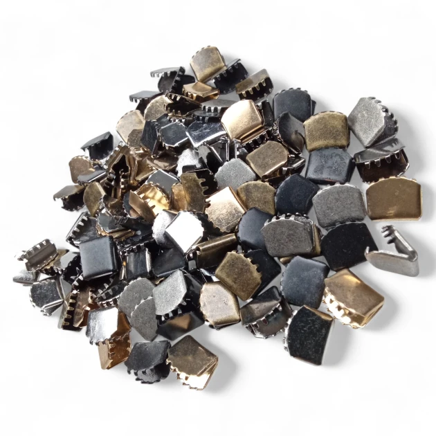 Pinch Cord End 10.4 mm x 9.2 mm - Open Edge Pinch Cord End Brass DGK00105SK