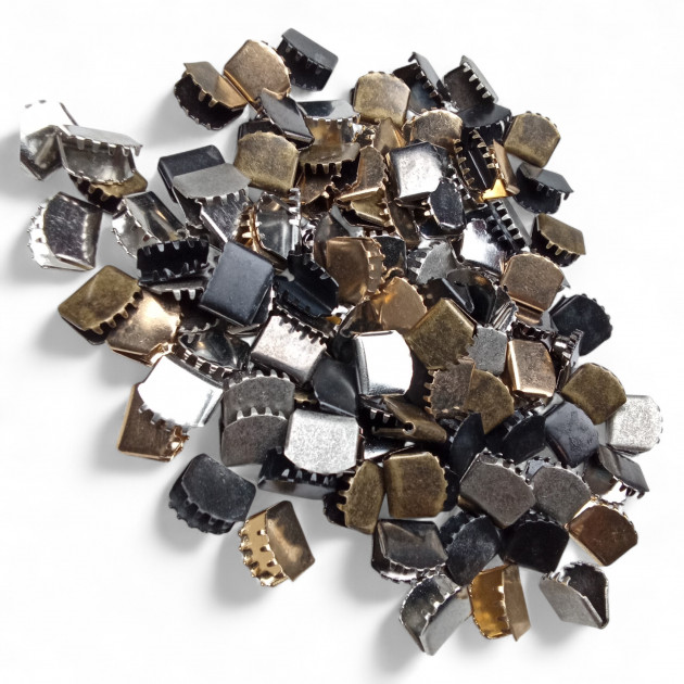 Pinch Cord End 10.4 mm x 9.2 mm - Open Edge Pinch Cord End Brass DGK00105SK