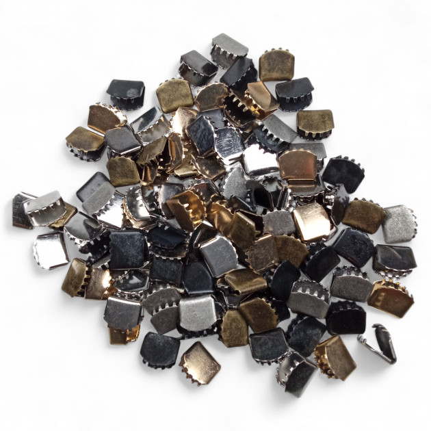 Pinch Cord End 10.4 mm x 9.2 mm - Open Edge Pinch Cord End Brass DGK00105SK