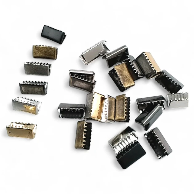 Cord End Pinch 16 mm x 8.3 mm - Brass Closed Edge Pinch Cord End DGK0015K