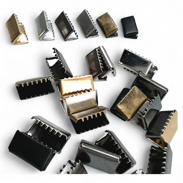 Cord End Pinch 16 mm x 8.3 mm - Brass Closed Edge Pinch Cord End DGK0015K