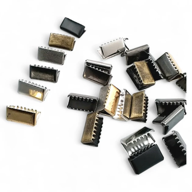 Cord End Pinch 16 mm x 8.3 mm - Brass Closed Edge Pinch Cord End DGK0015K