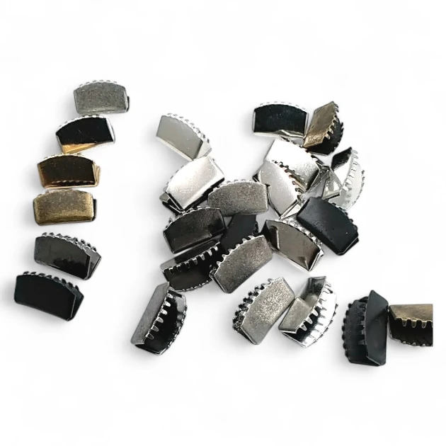 Cord End Pinch 15.5 mm x 9 mm - Brass Closed Edge Pinch Cord End DGK0015SK