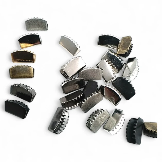 Cord End Pinch 15.5 mm x 9 mm - Brass Closed Edge Pinch Cord End DGK0015SK