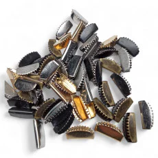 Pinch Cord End 20.4 mm x 9 mm - Closed Edge Pinch Cord End Brass DGK0020SK