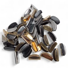 Pinch Cord End 20.4 mm x 9 mm - Closed Edge Pinch Cord End Brass DGK0020SK