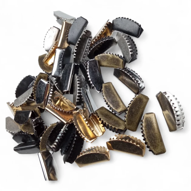 Pinch Cord End 20.4 mm x 9 mm - Closed Edge Pinch Cord End Brass DGK0020SK