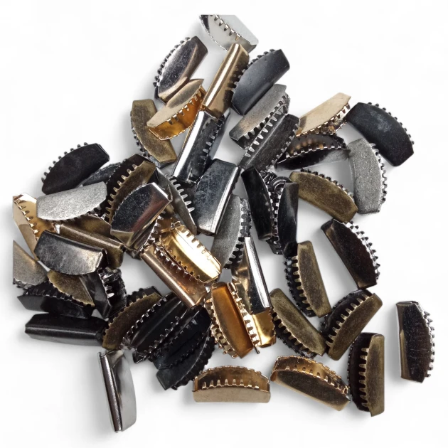 Pinch Cord End 20.4 mm x 9 mm - Closed Edge Pinch Cord End Brass DGK0020SK