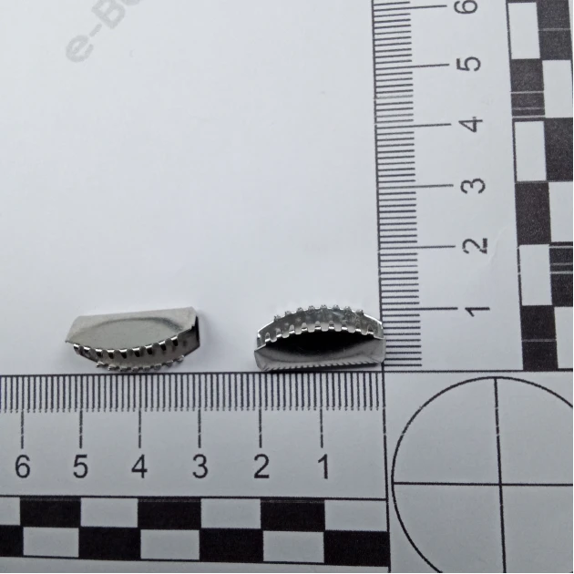 Pinch Cord End 20.4 mm x 9 mm - Closed Edge Pinch Cord End Brass DGK0020SK