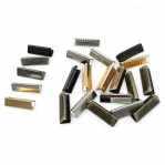 Cord End Pinch 25 mm x 8 mm - Brass Open Edge Pinch Cord End DGK0025