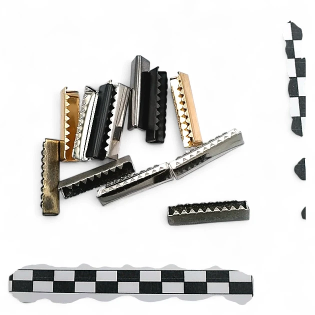 Cord End Pinch 35.3 mm x 8.2 mm - Brass Closed Edge Pinch Cord End DGK0035K