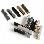 Cord End Pinch 35.3 mm x 8.2 mm - Brass Closed Edge Pinch Cord End DGK0035K