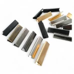 Cord End Pinch 40 mm x 10 mm - Brass Open Edge Pinch Cord End DGK0040