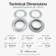 Galvanized Eyelet with Metal Washer 39.5 mm / 1.56 in Inner Diameter for durable fastening in various applications