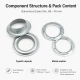Galvanized Eyelet with Metal Washer 39.5 mm / 1.56 in Inner Diameter for durable fastening in various applications
