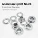 Aluminum Eyelet with 9.3 mm / 0.37 in Inner Diameter for Tarpaulin and Outdoor Applications, Durable and Rust-Resistant