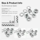 Aluminum Eyelet with 9.3 mm / 0.37 in Inner Diameter for Tarpaulin and Outdoor Applications, Durable and Rust-Resistant