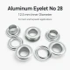 Aluminum Eyelet with 12.5 mm / 0.49 in Inner Diameter for Tarpaulin and Tent Applications, Lightweight and Rustproof for