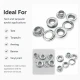 Aluminum Eyelet with 12.5 mm / 0.49 in Inner Diameter for Tarpaulin and Tent Applications, Lightweight and Rustproof for