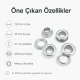 Aluminum Eyelet with 12.5 mm / 0.49 in Inner Diameter for Tarpaulin and Tent Applications, Lightweight and Rustproof for